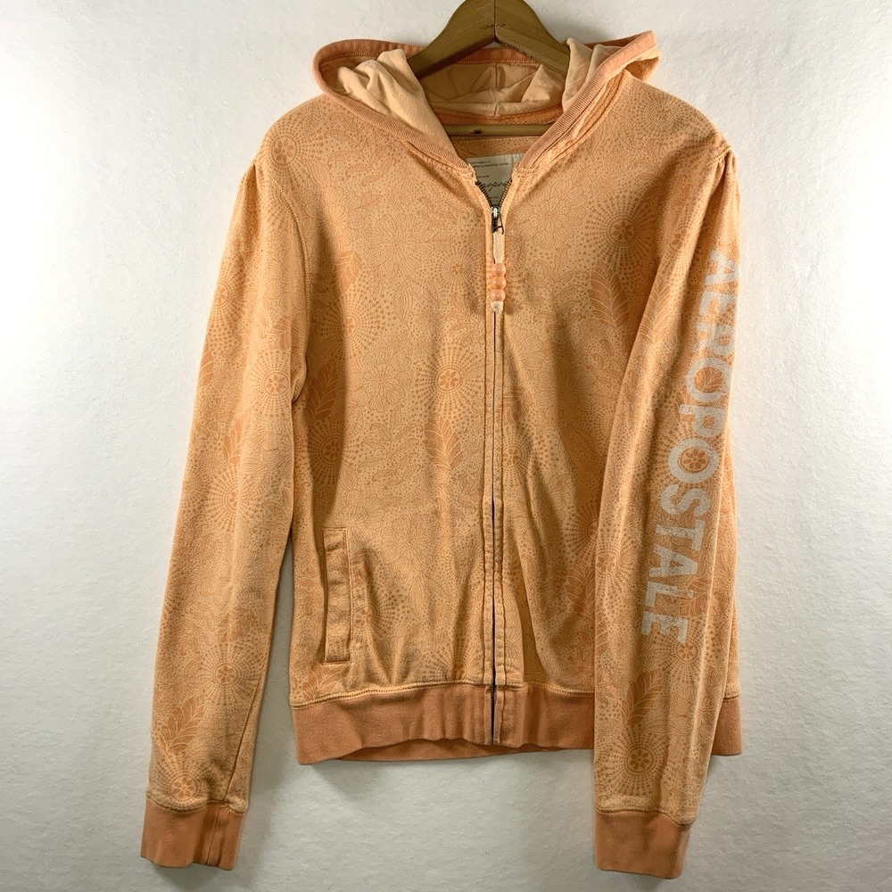 VTG Aéropostale‎ Womens Y2K Hoodie Zip Sweatshirt Sz XL Preppy 00s Mall Skate